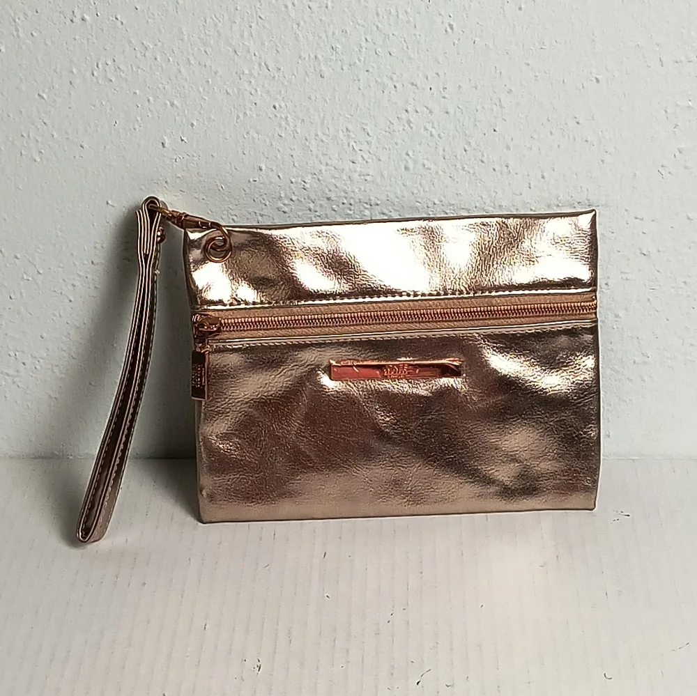 Jones New York Wristlet Clutch Bag Gold Rose - Picture 3 of 11